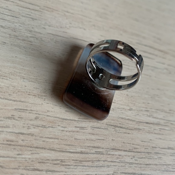 CREATION - Brown white Glass Ring - OZ - Picture 13 of 13